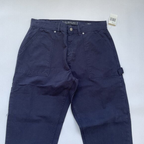 Guess Men’s Regular Tapered Carpenter Pants Relax Fit In Navy Blue Size 31 - Picture 5 of 12